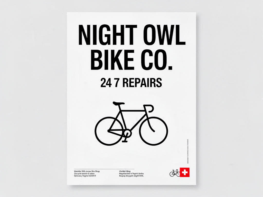 FLUX.2 Dev Turbo output: Swiss poster with bold headline