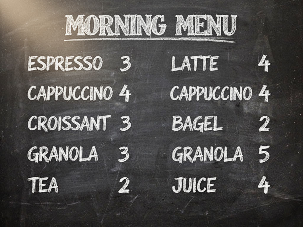 FLUX.2 Dev Turbo output: chalkboard menu