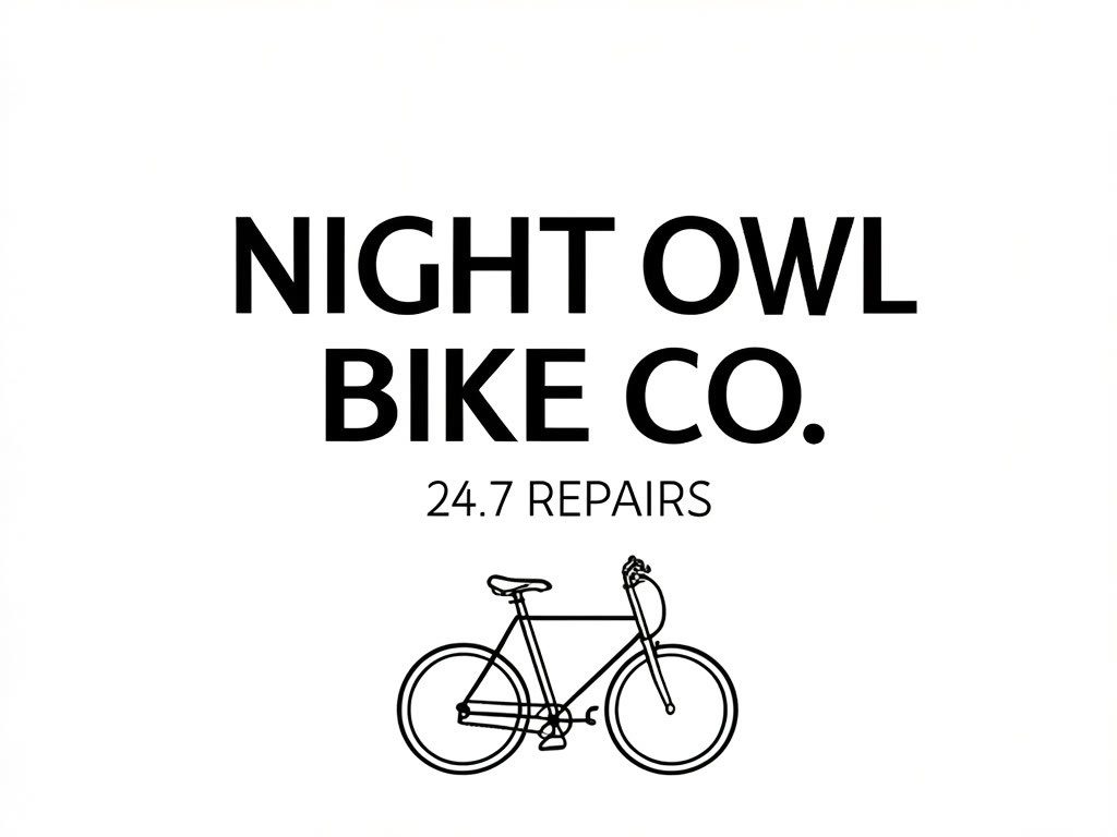 GLM-Image output: Swiss poster with NIGHT OWL BIKE CO headline