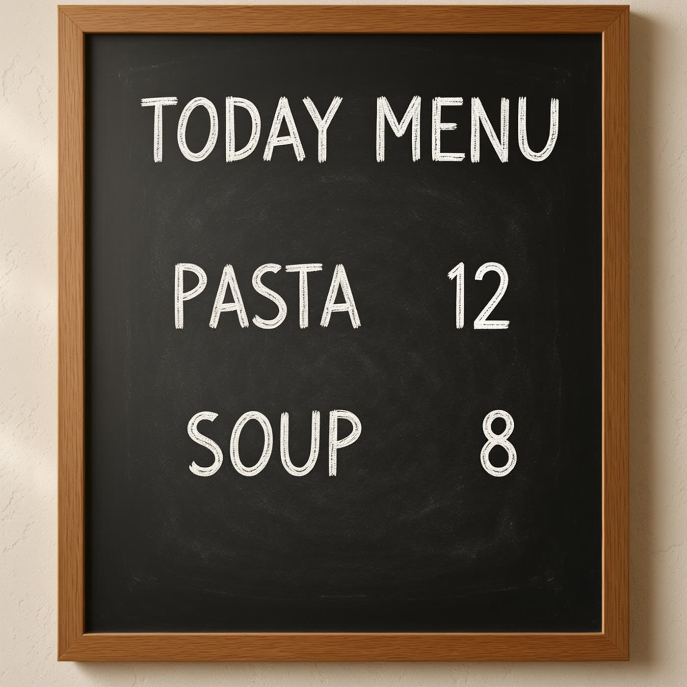 After: menu with PASTA 12