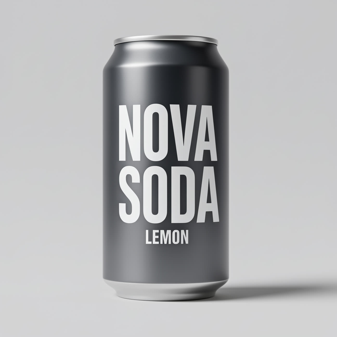 Before: can label reading NOVA SODA LEMON