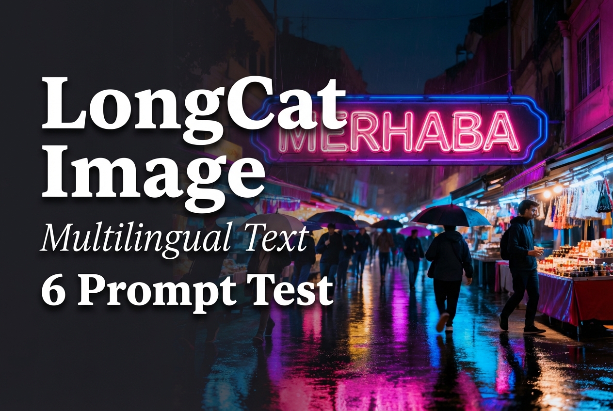 LongCat-Image: Multilingual Text Rendering in 6 Tests