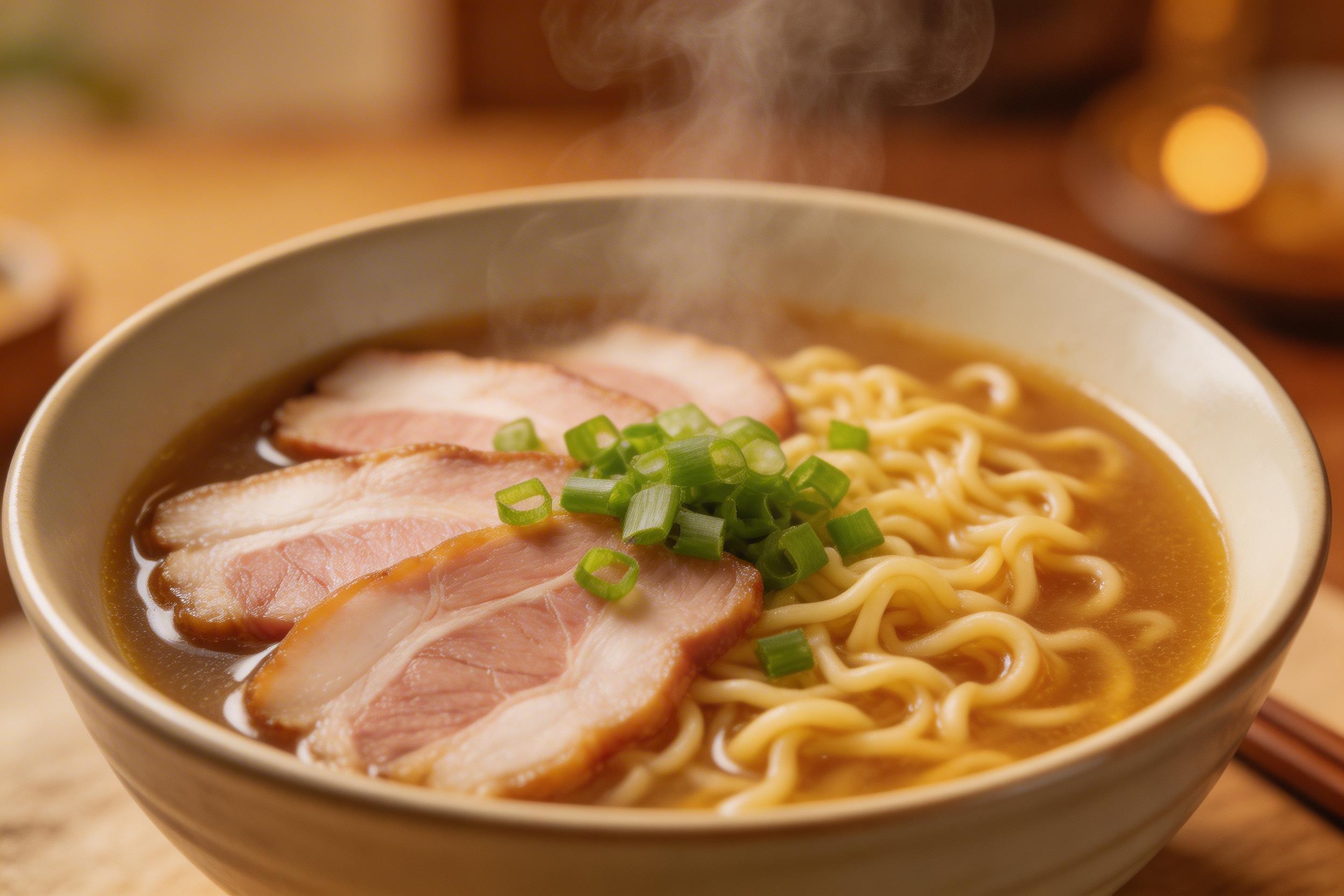 Input image: ramen bowl with pork for Nano-Banana-2 edit test