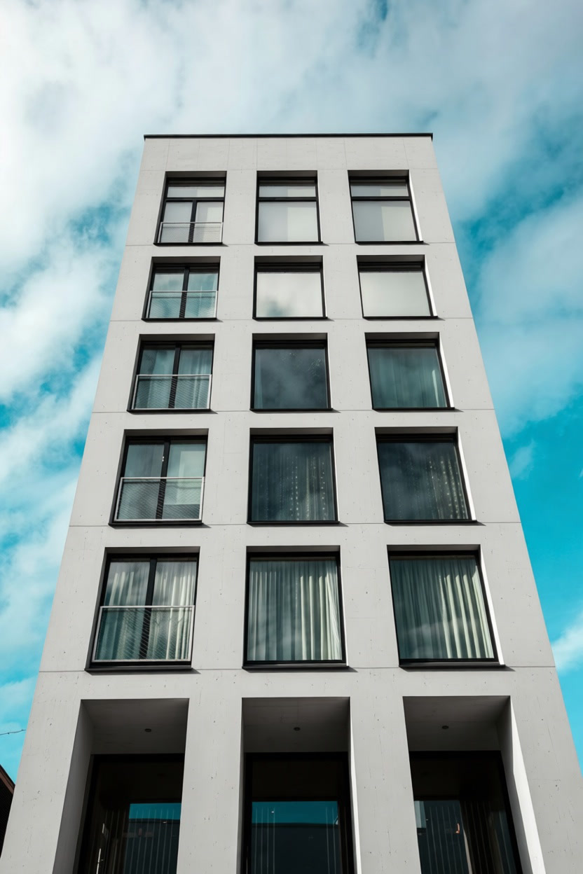 Brick wall replaced by smooth concrete wall (Pruna P-Image-Edit)