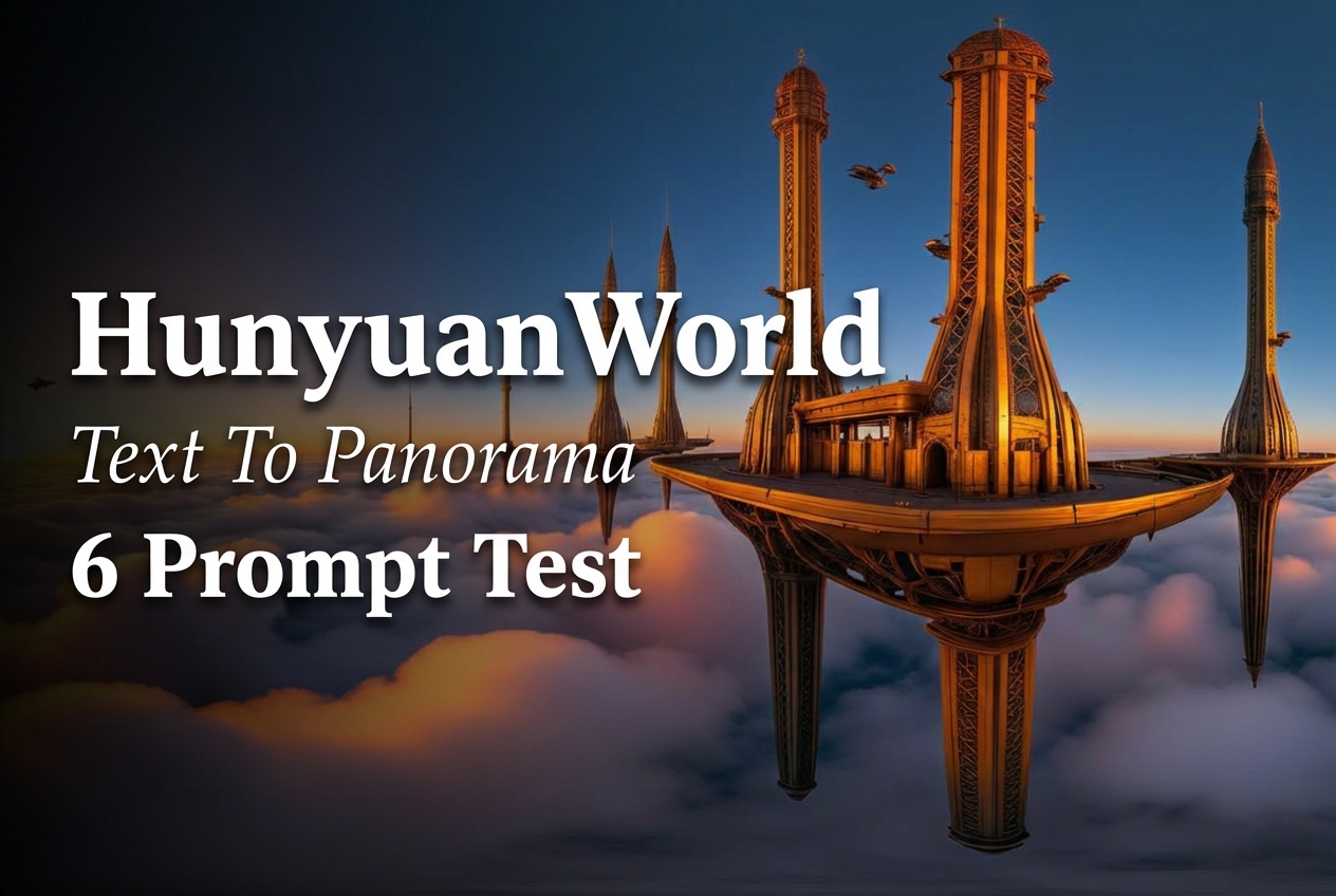HunyuanWorld Text-to-Panorama: 6 Prompt Test
