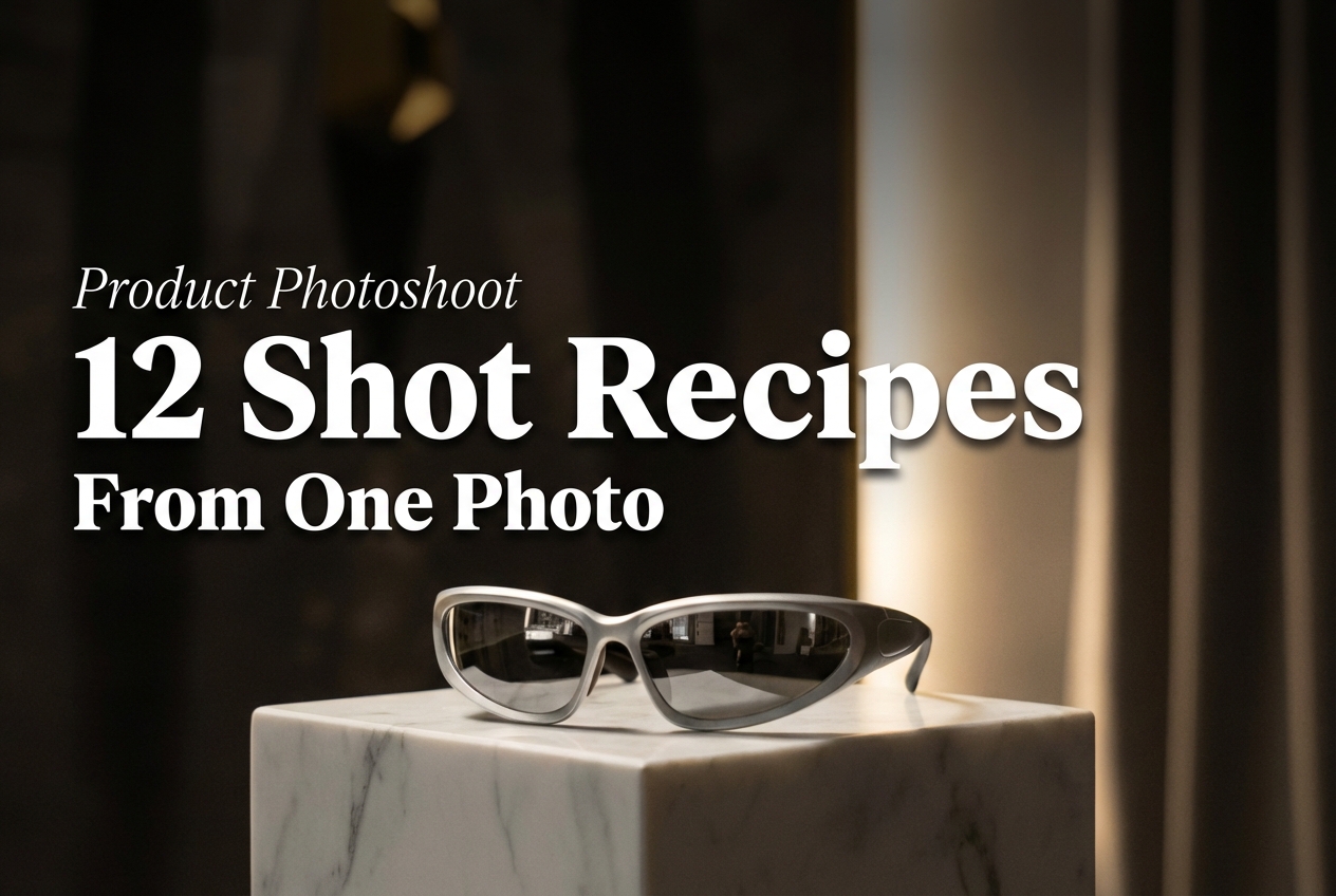Product Photoshoot: 12 Shot Recipes from One Product Image