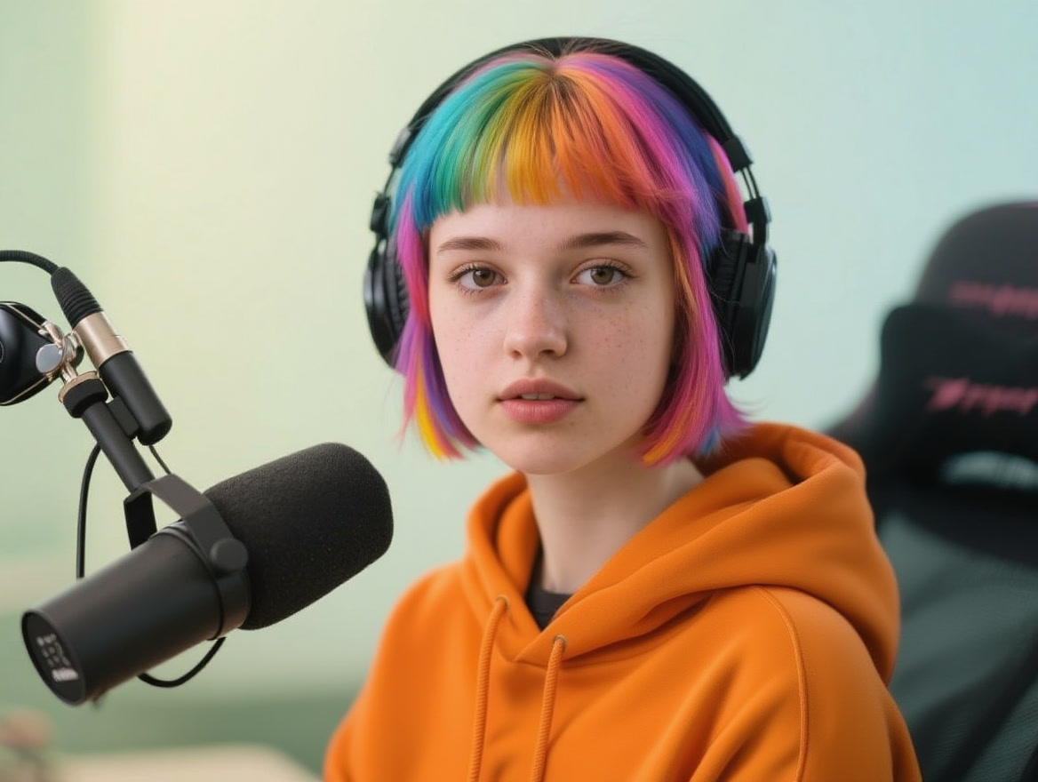 Reve Edit output with orange hoodie