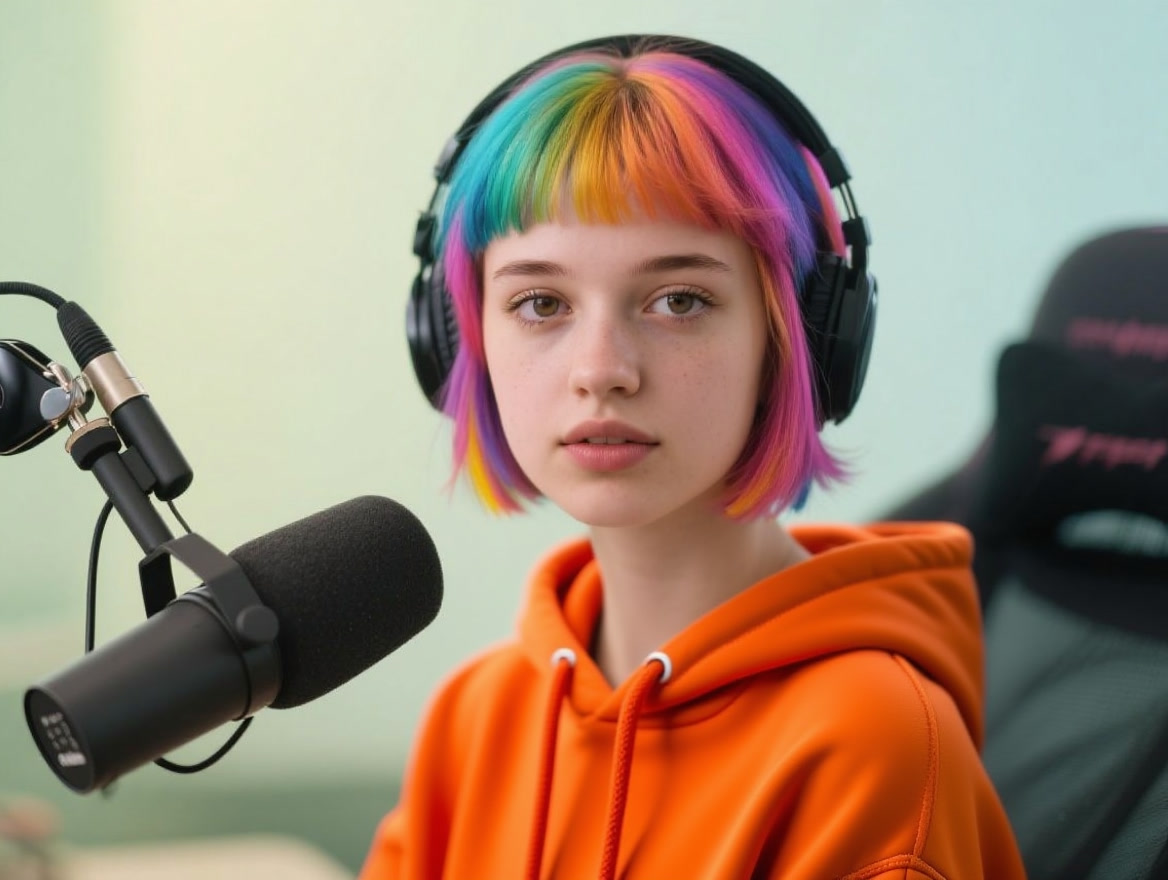 Reve Edit Fast output with orange hoodie