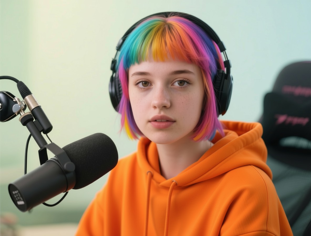 Qwen Image Edit Plus output with orange hoodie