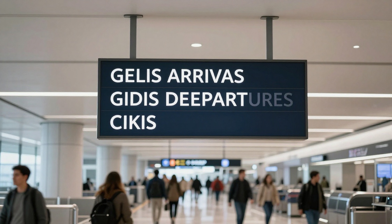 Pruna P-Image output for airport wayfinding sign prompt