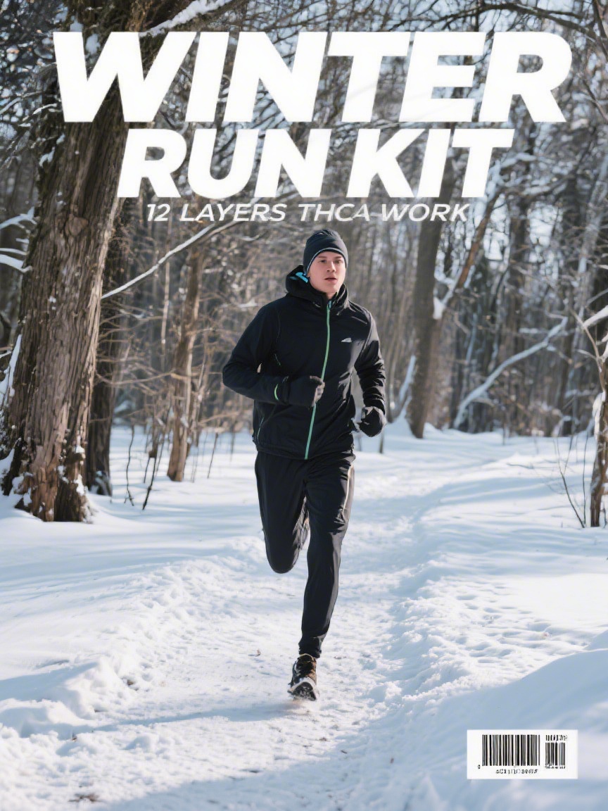 Seedream v3 output for magazine cover text and barcode prompt