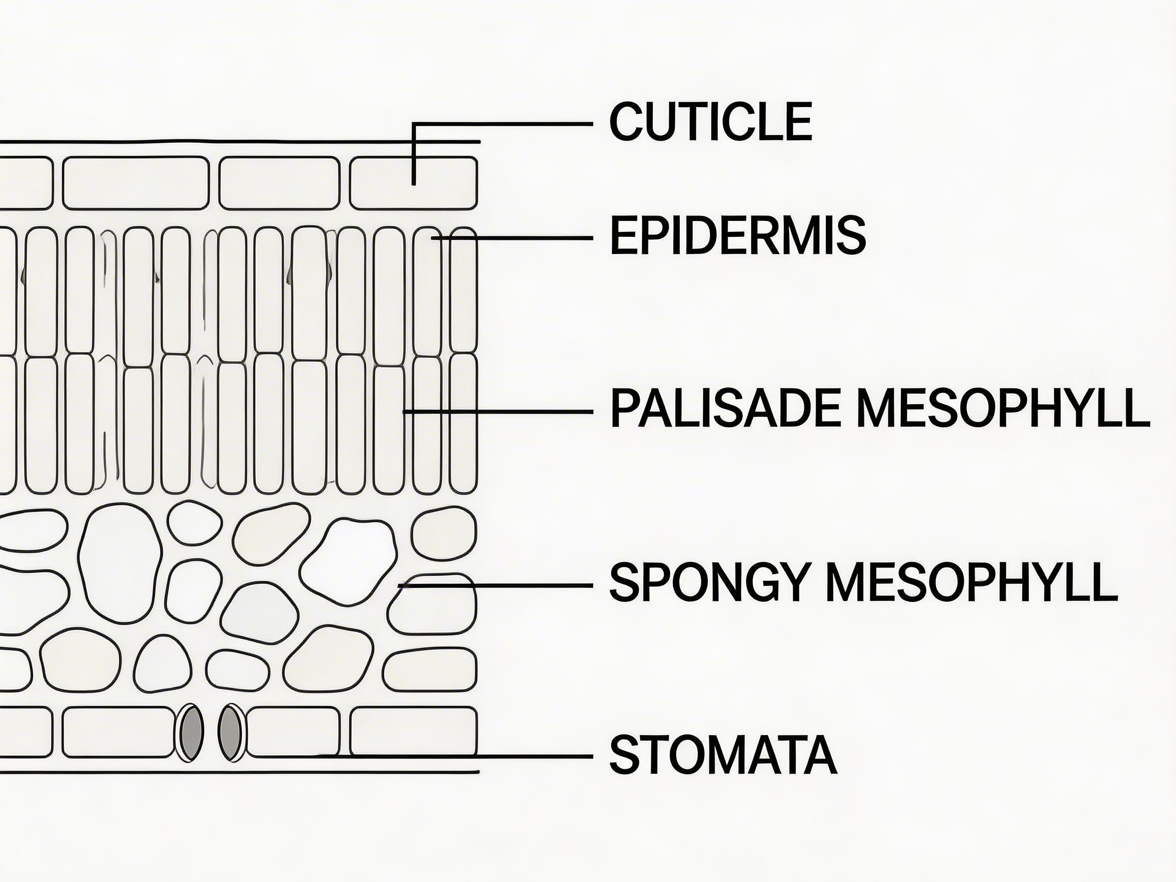 Seedream V5 Lite output for leaf diagram labels prompt