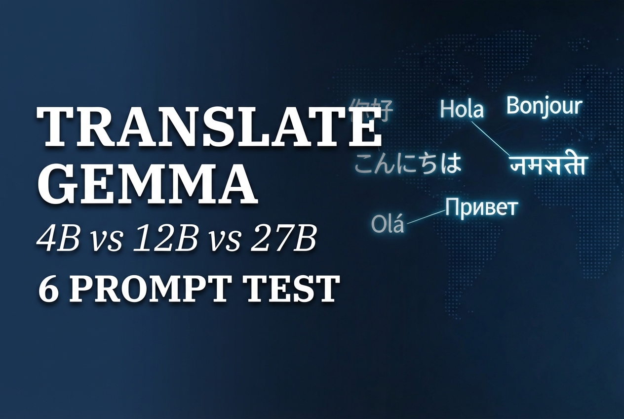 Translate Gemma 4B vs 12B vs 27B: 6 Prompt Translation Test
