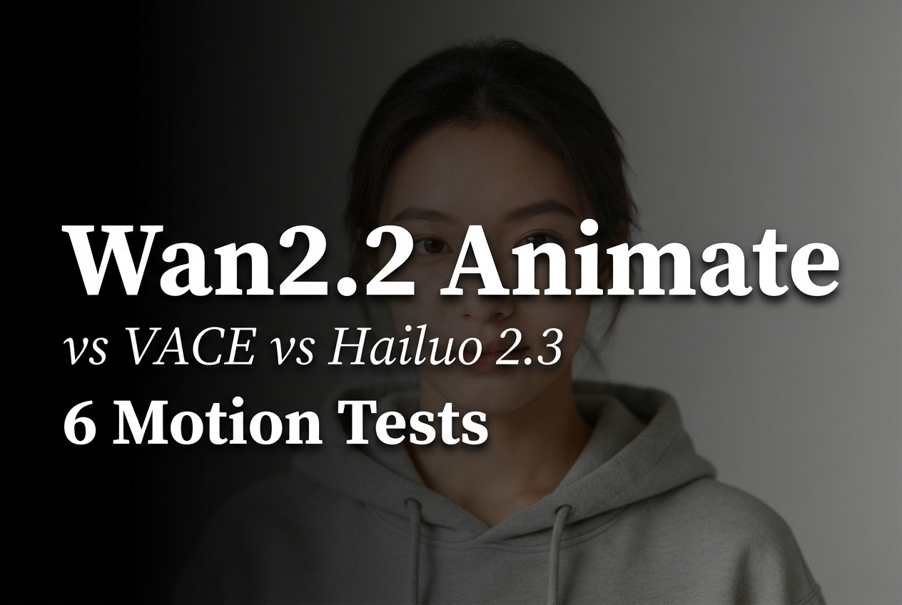 Wan2.2 Animate vs VACE vs Hailuo 2.3: 6 Motion Tests