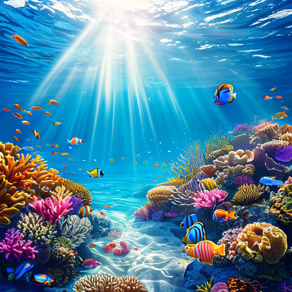 Underwater coral reef image used as input