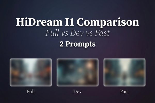 HiDream I1: Full vs Dev vs Fast — 2 Prompt Comparison