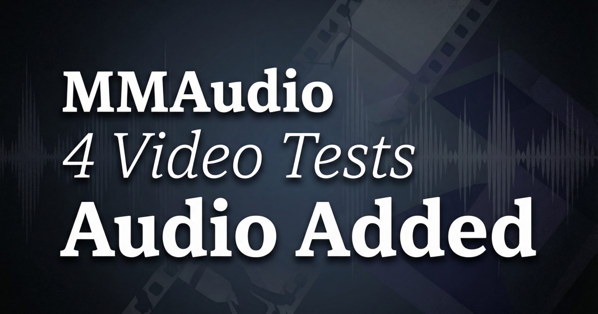 MMAudio: 4 Video-to-Audio Before/After Tests