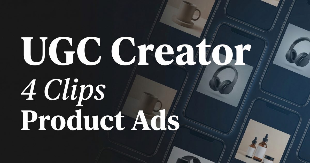 UGC Creator: 4 Product Ad Clips