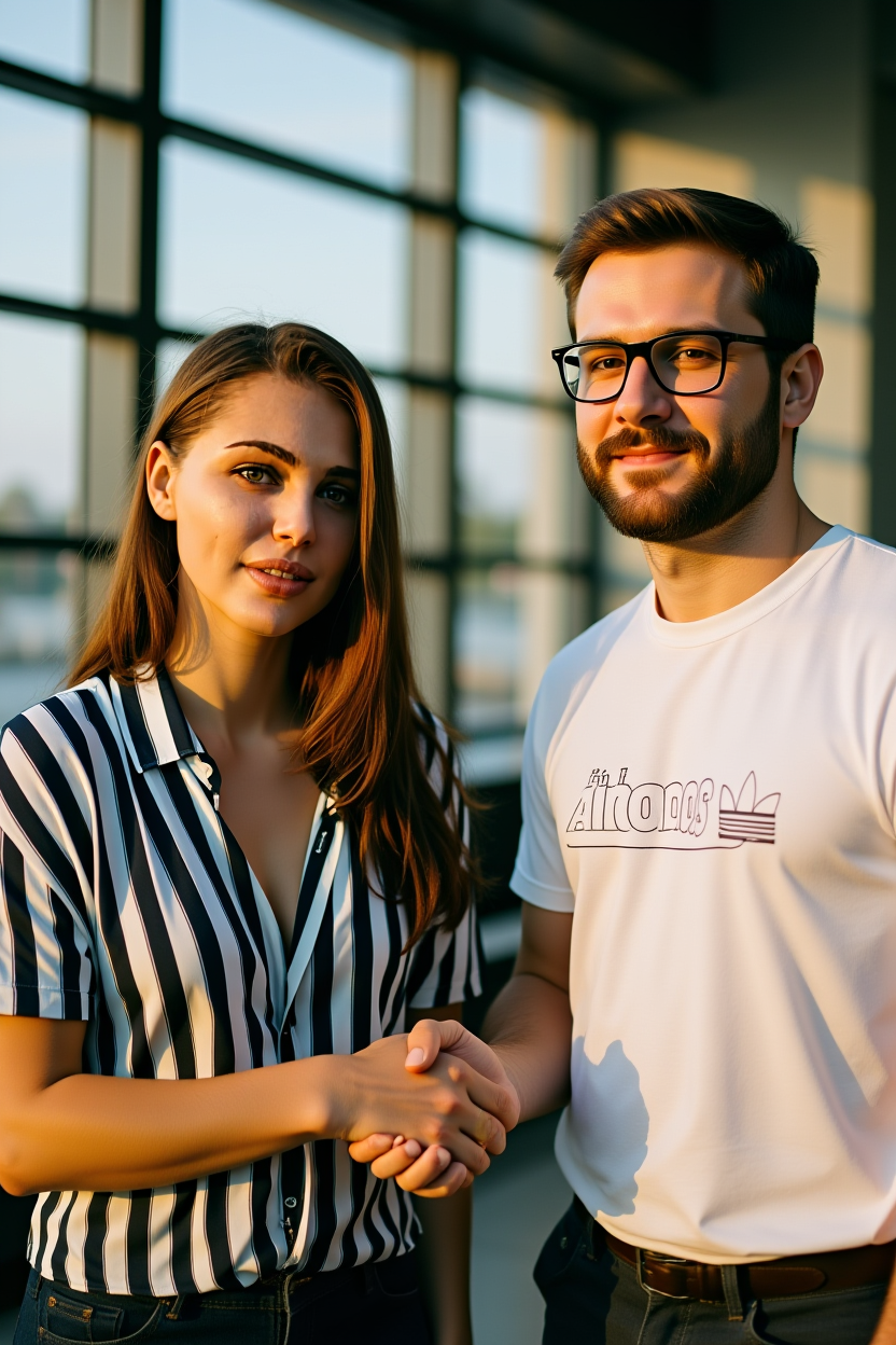 DreamOmni2 output placing two people into one scene