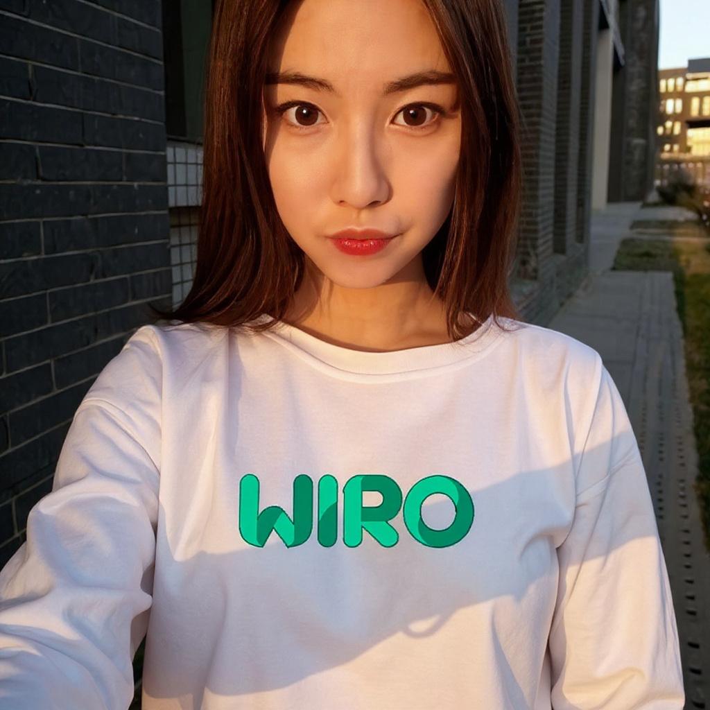 Edited output with logo on shirt