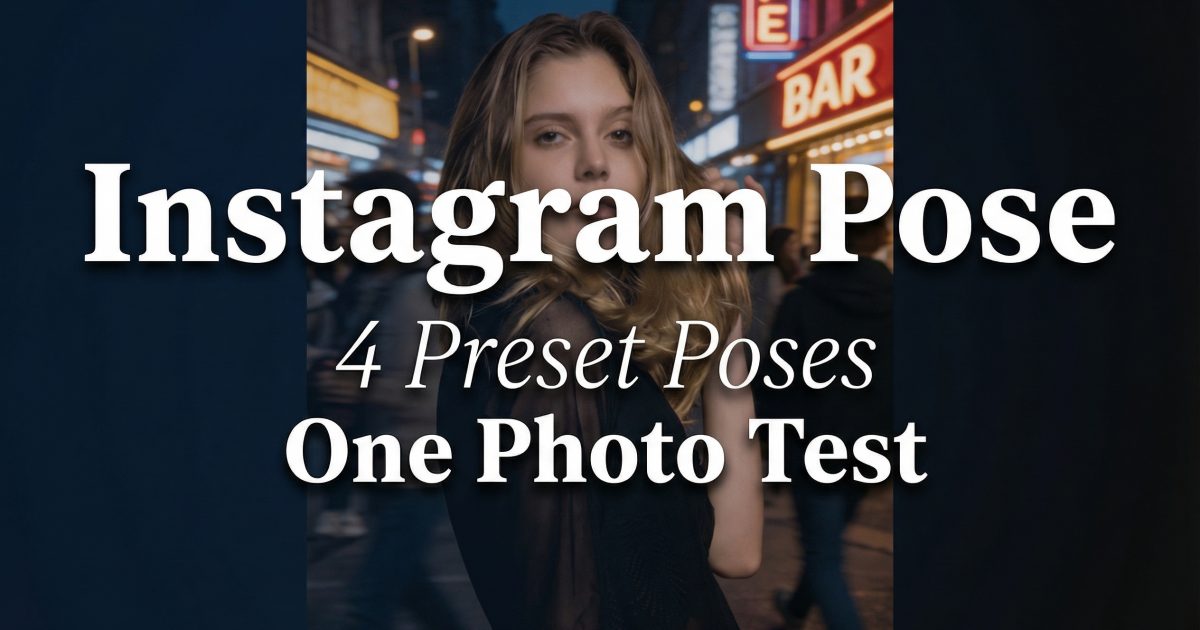 Instagram Pose: 4 Preset Poses From One Photo