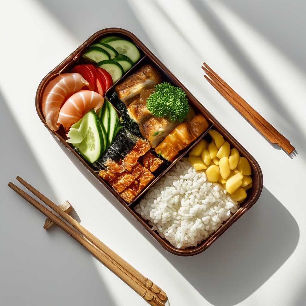 Japanese bento box product photo