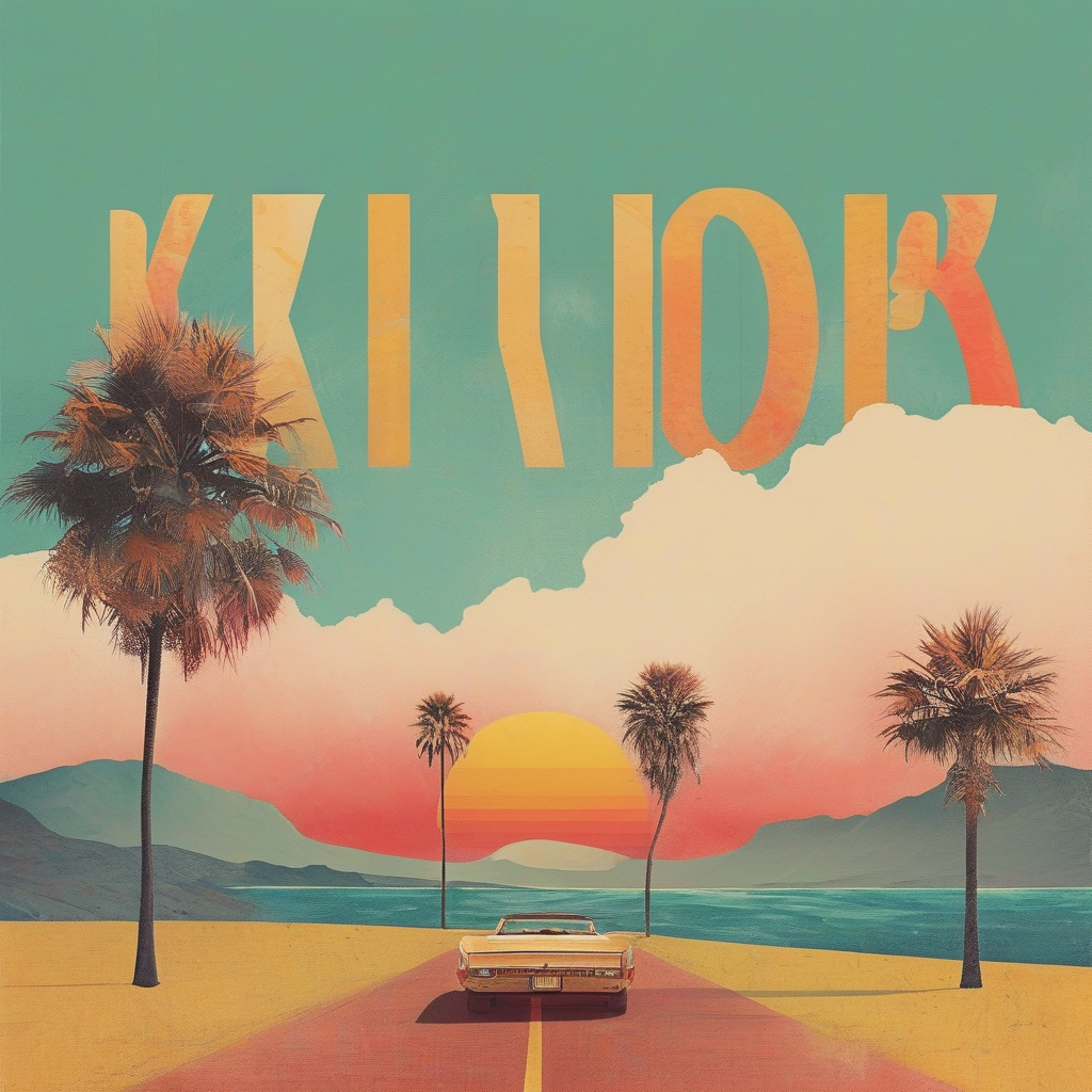 Minimalist poster with KOLORS text