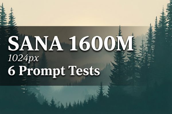 Sana 1600M (1024px): 6 Prompt Tests