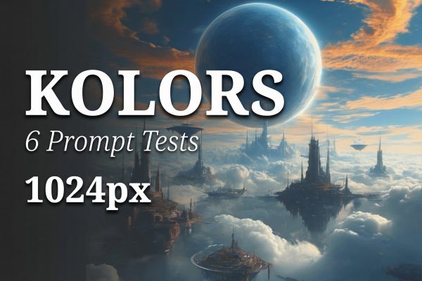 Kolors Text-to-Image: 6 Prompt Tests (1024px)