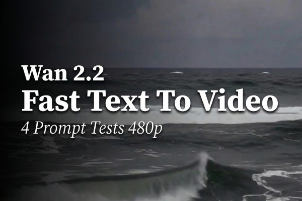 Wan 2.2 Fast Text-to-Video: 4 Short Prompt Tests (480p)