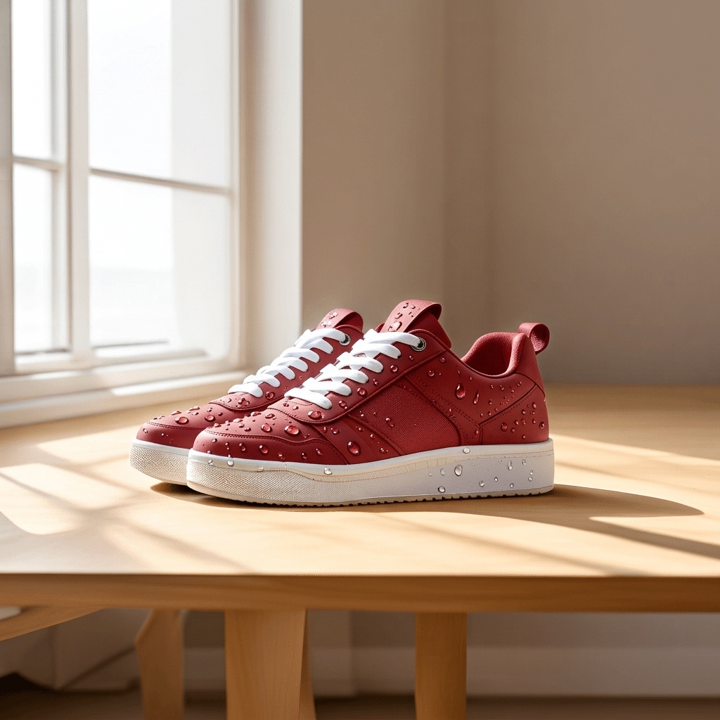 Nano-Banana-2 sneaker recolor with water droplets