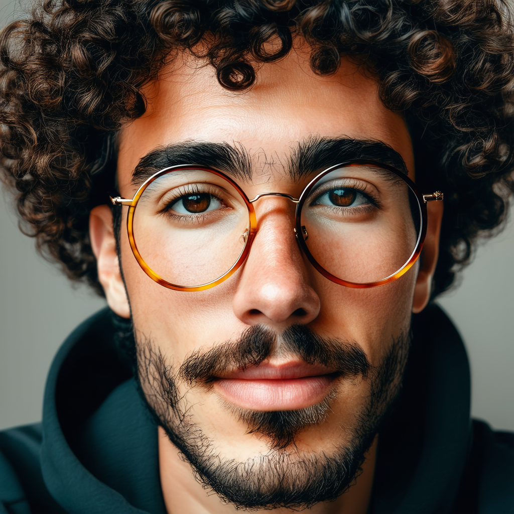 Portrait with warm key light and cool rim light