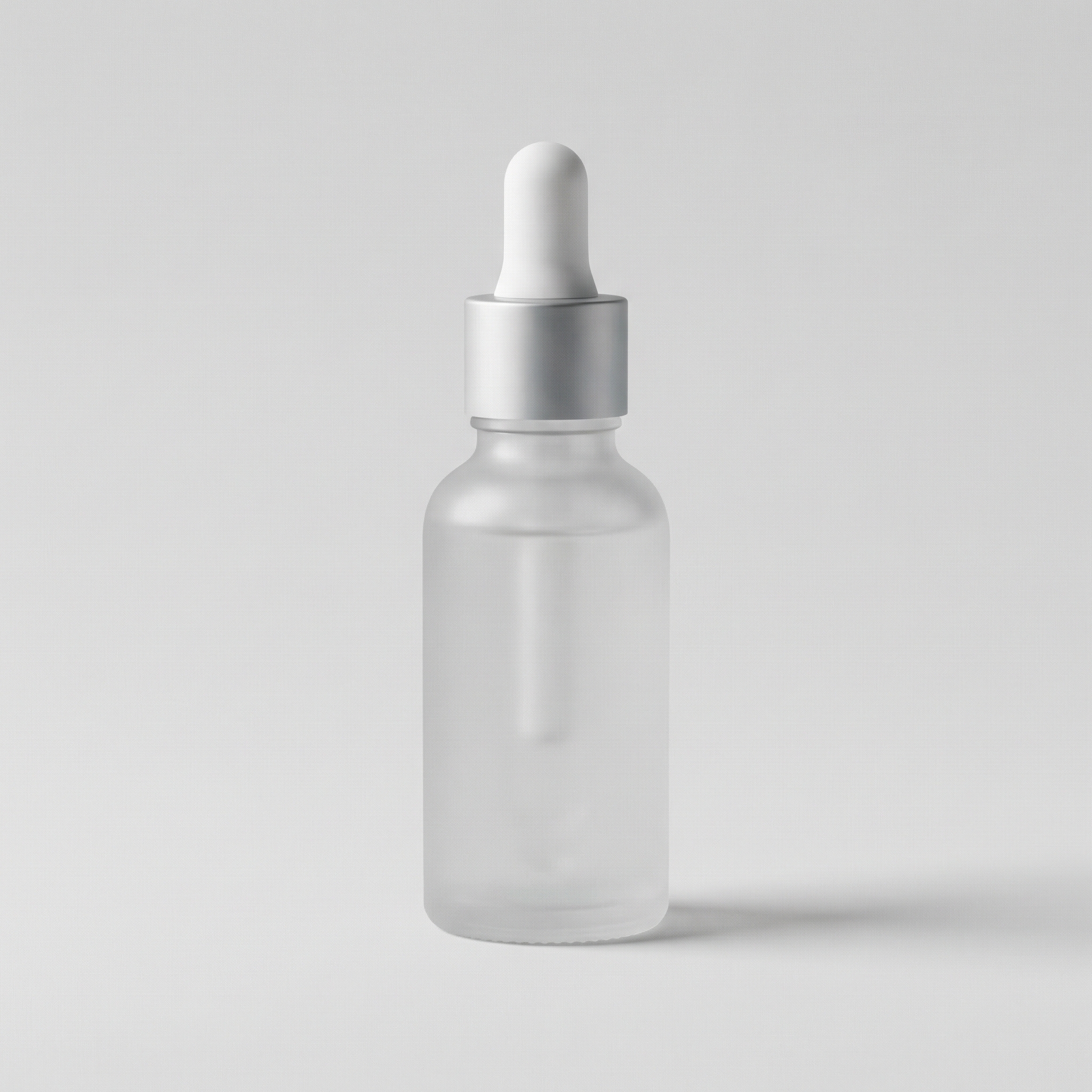 Product: frosted serum bottle