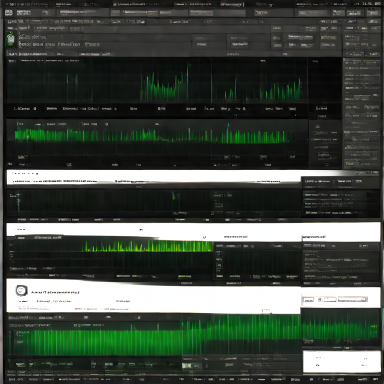 Transcription UI style illustration with waveform and transcript