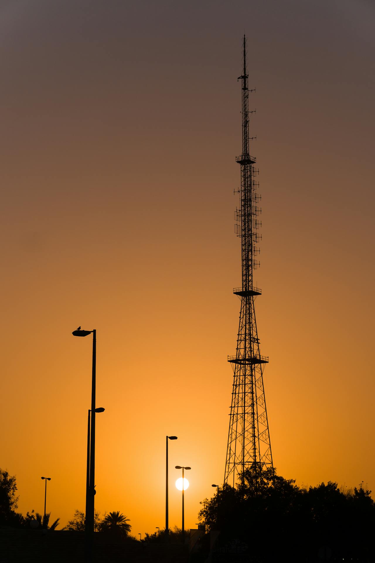 Telecom tower input photo with clear sky