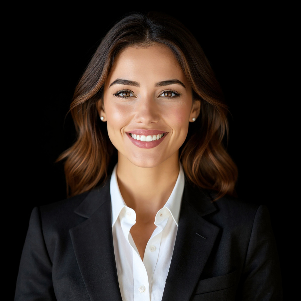 Headshot edit 6: black background, square crop