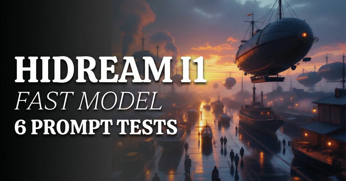 HiDream I1 Fast: 6 Prompt Tests
