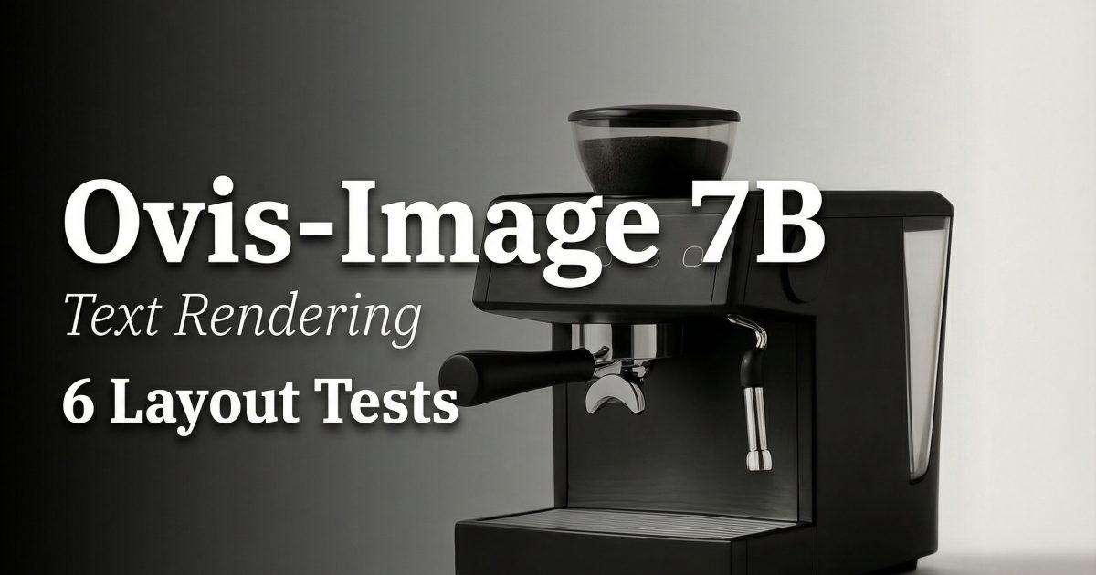 Ovis-Image 7B: Text Rendering in 6 Layout Tests