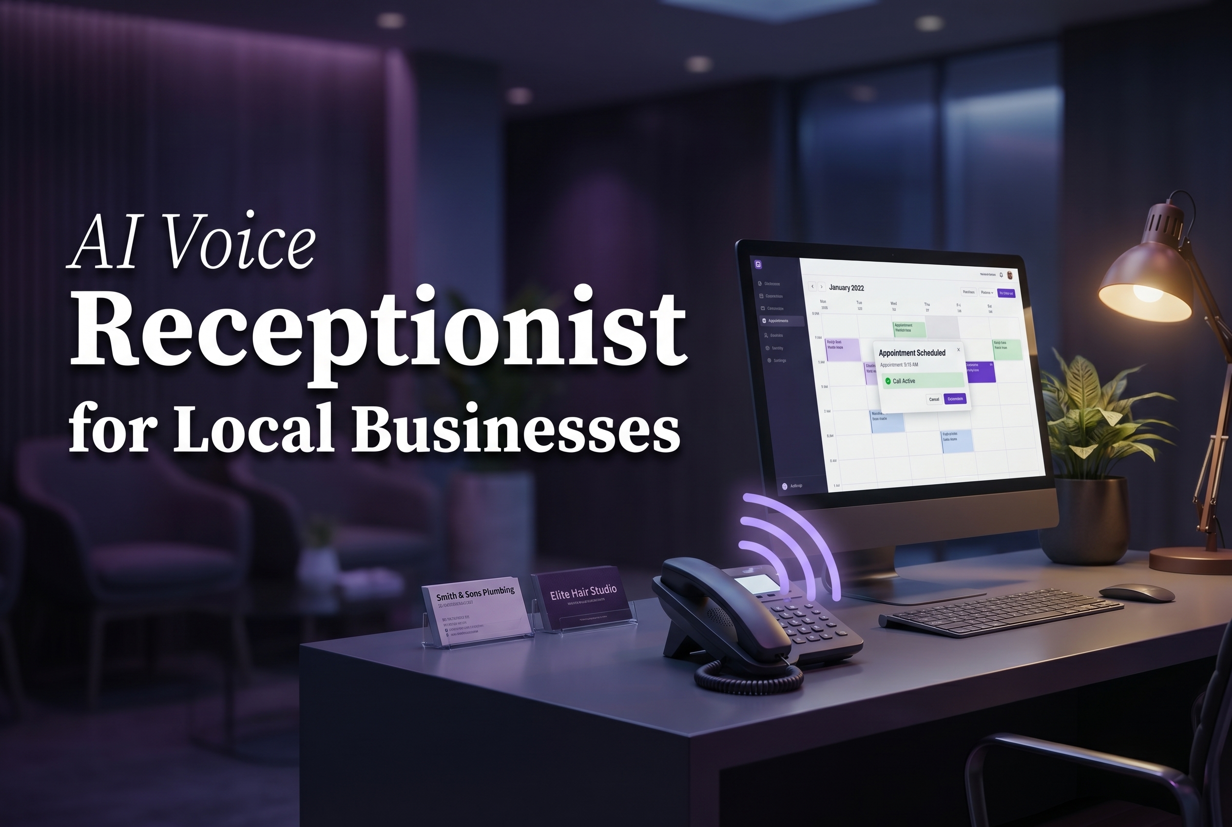 AI voice receptionist for local businesses cover