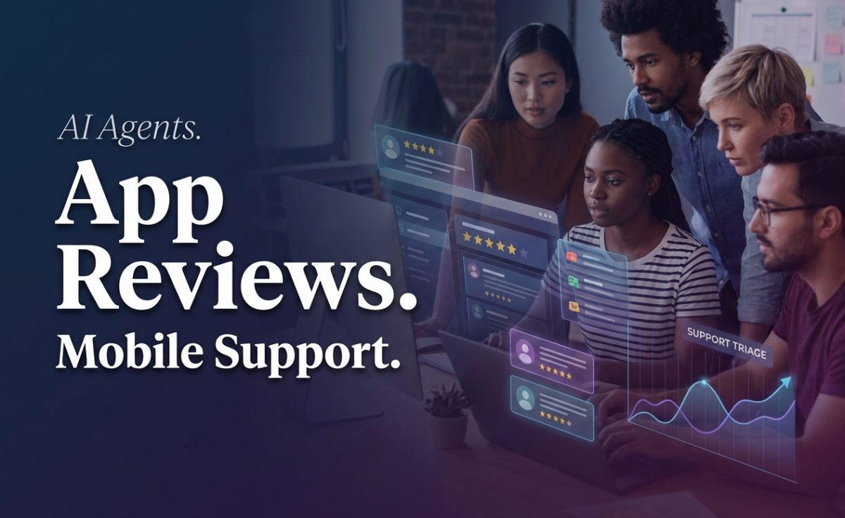 AI agents for app reviews cover