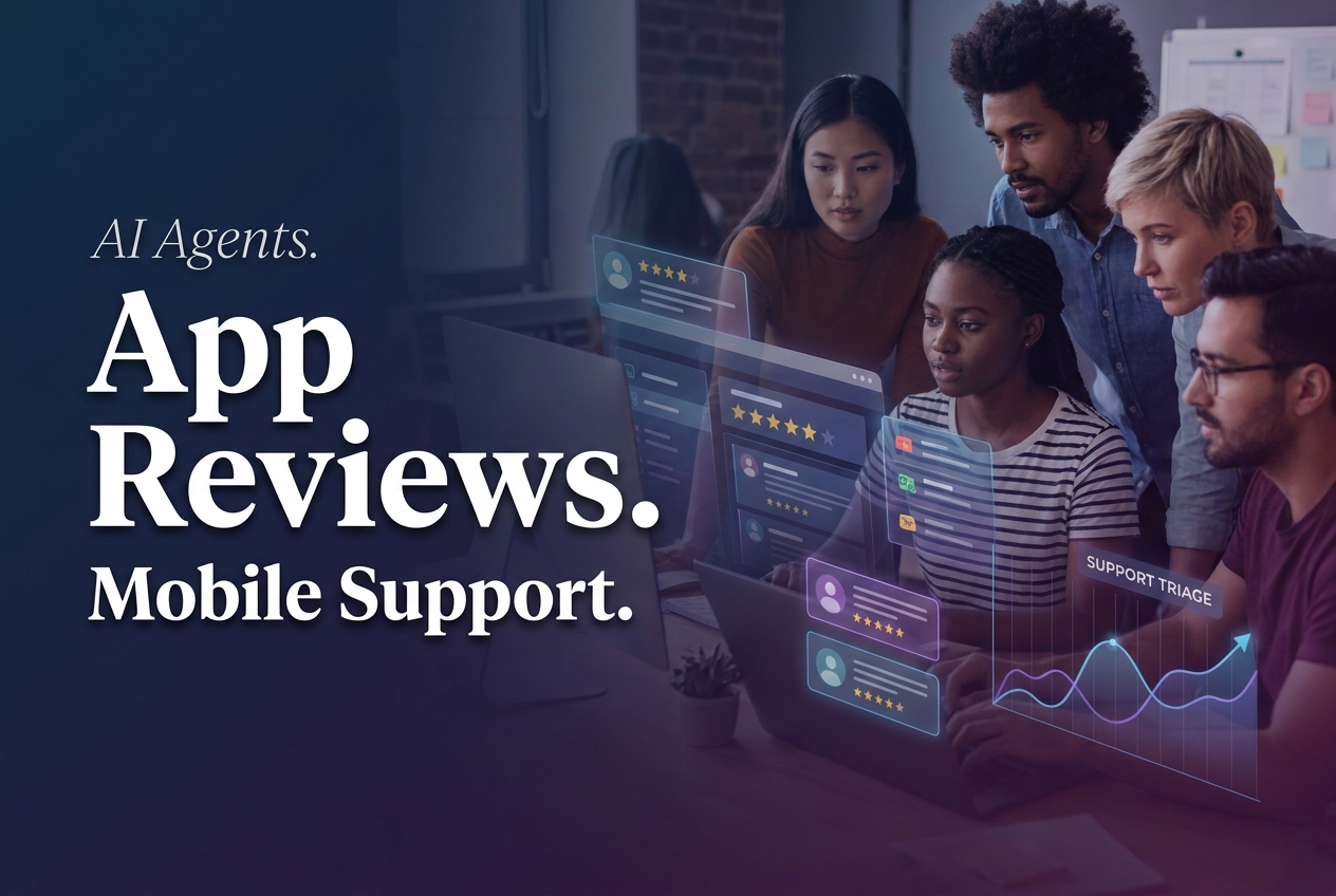 AI agents for app reviews cover