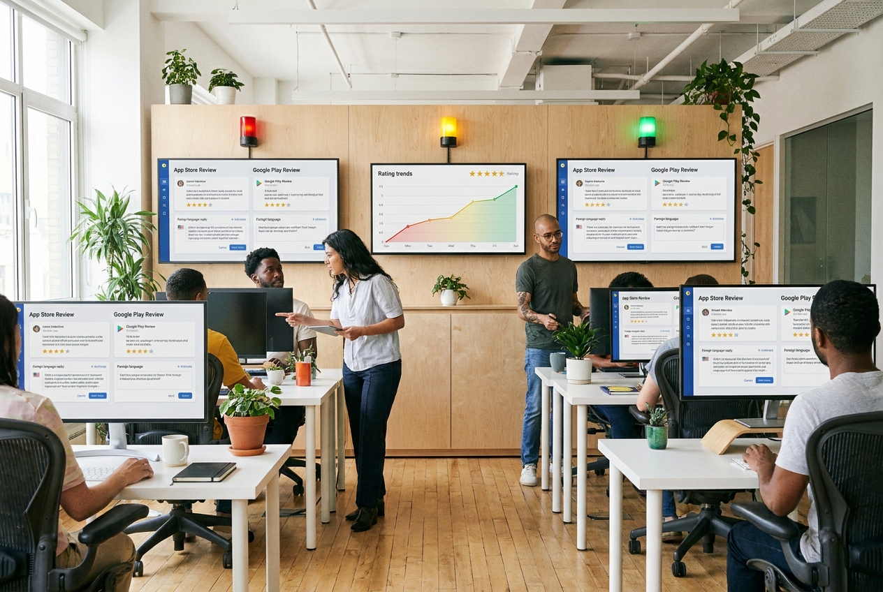 AI agents for app reviews managing store feedback across languages