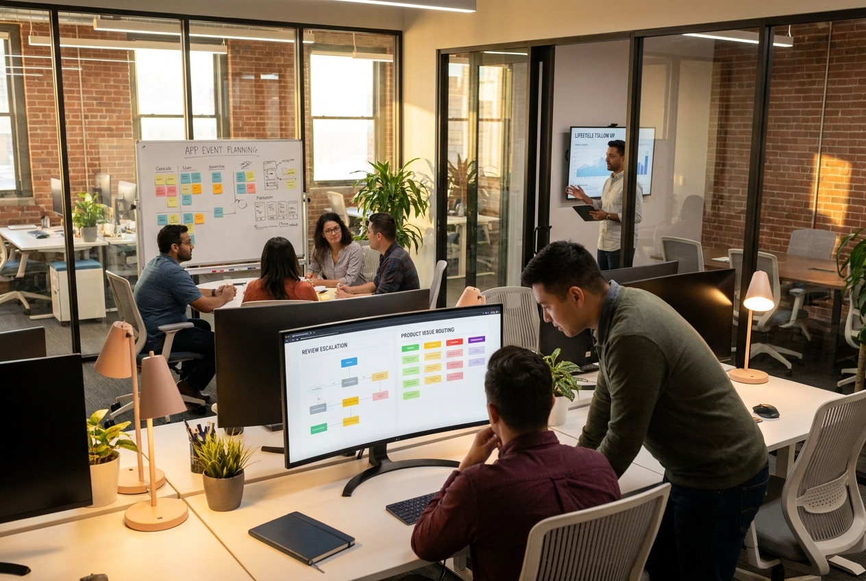 AI agents for app reviews linking triage with product routing