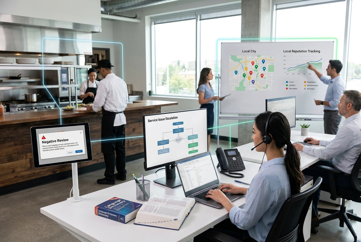 AI agents for restaurants connecting review triage with reputation tracking