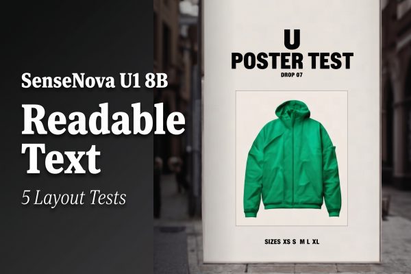 SenseNova U1-8B: 5 Layout Tests for Readable Text