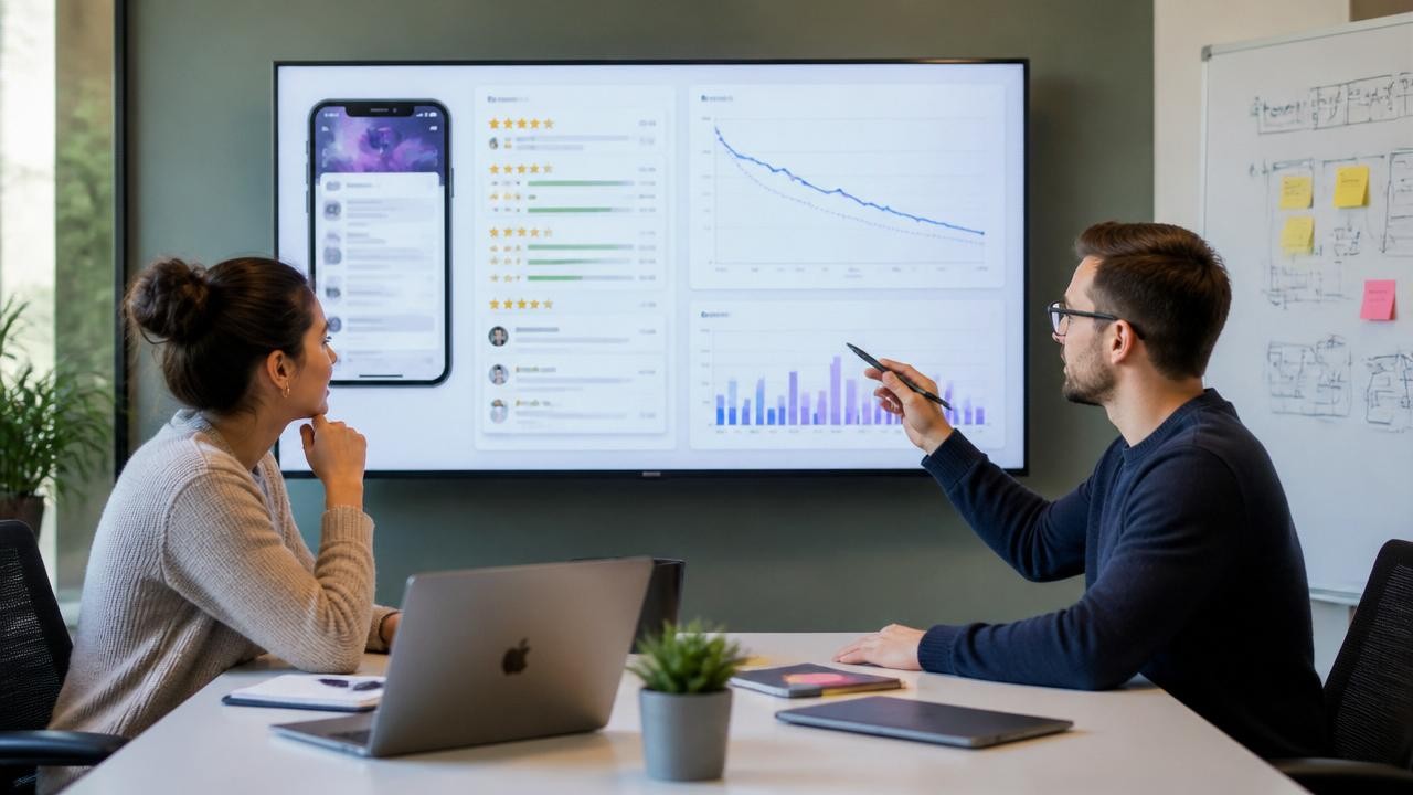Mobile growth AI agents reviewing release feedback and push timing in one workspace
