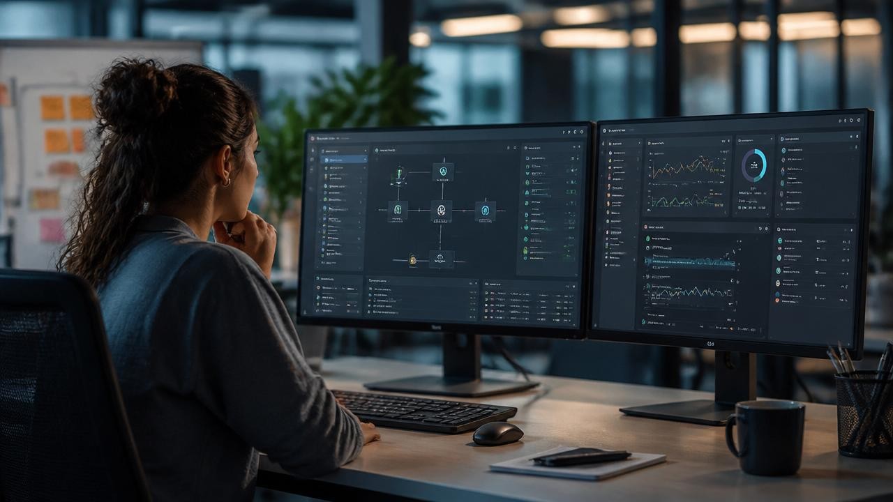 AI agent builders evaluated with workflow diagrams deployment panels and monitored runs