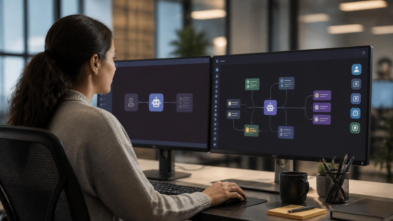 Pre built vs custom agent evolving from template blocks into a custom workflow