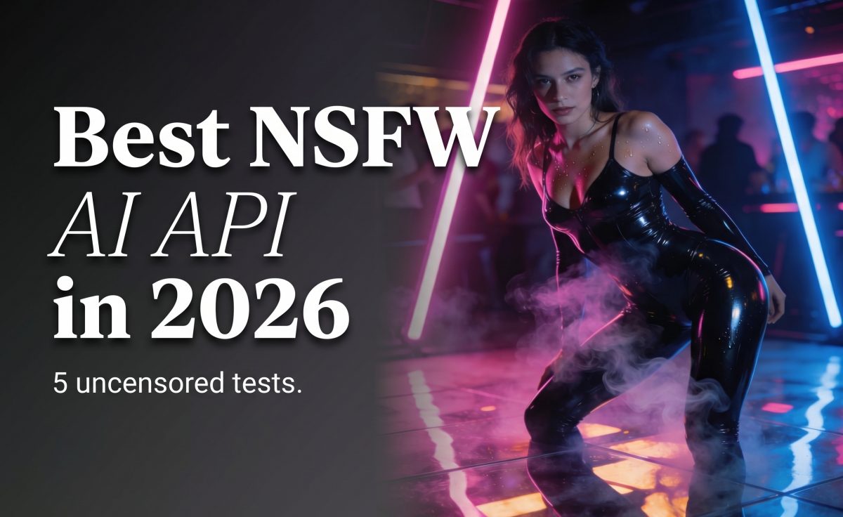 Best NSFW AI API in 2026 cover image with neon fashion test