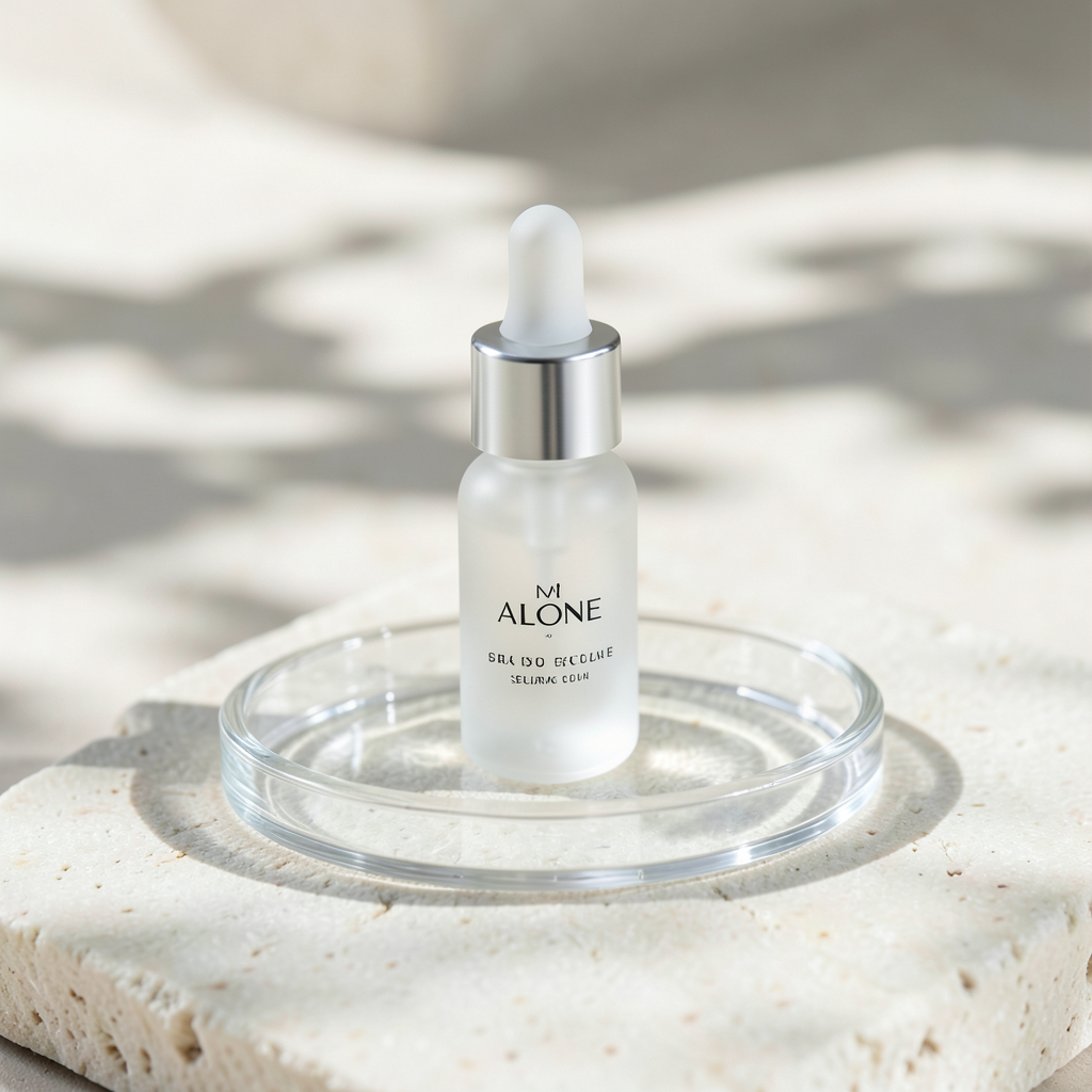 Skincare serum campaign image generated with FLUX.2 Klein 4B